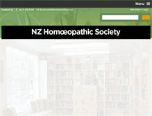 Tablet Screenshot of homeopathy.ac.nz